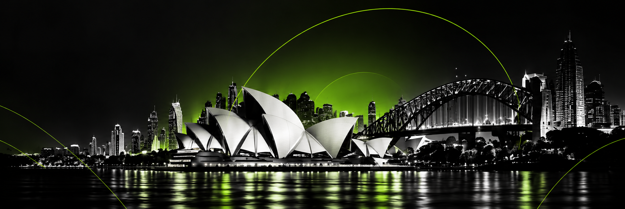 Sydney Harbour at night